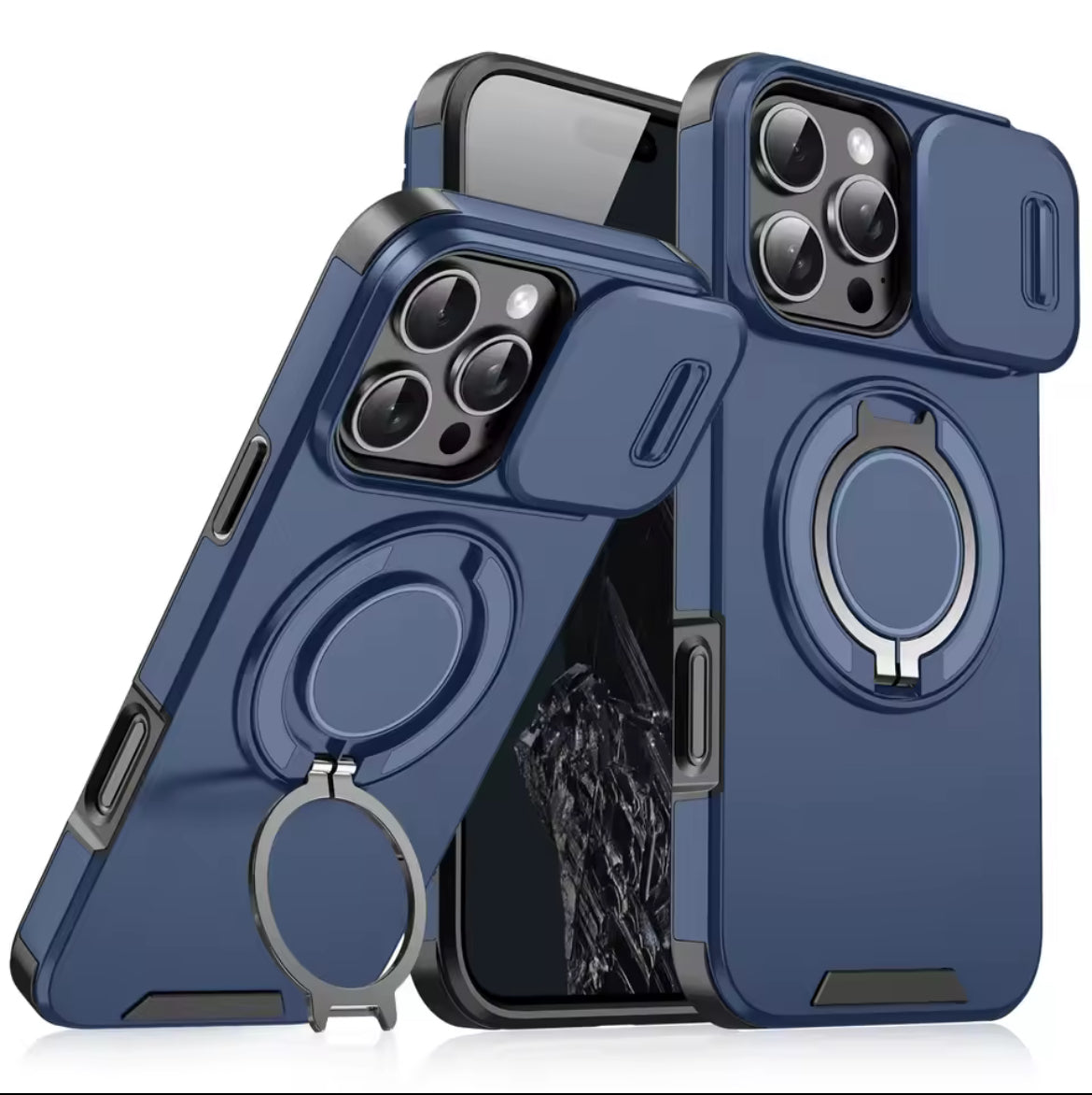 (seecatchy)Shockproof iPhone Case with Sliding Camera Cover & Stand (iPhone 13–17 Pro Max)