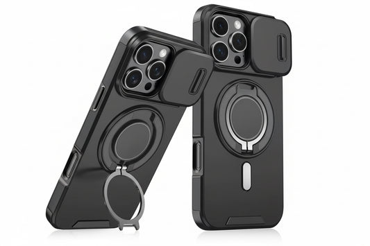 (seecatchy)Shockproof iPhone Case with Sliding Camera Cover & Stand (iPhone 13–17 Pro Max)